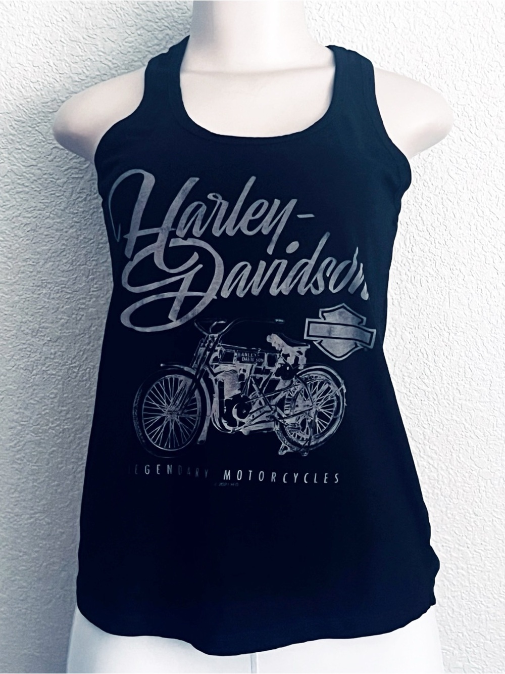 Harley Davidson Los Angeles Graphic Tank Top SZ S Black